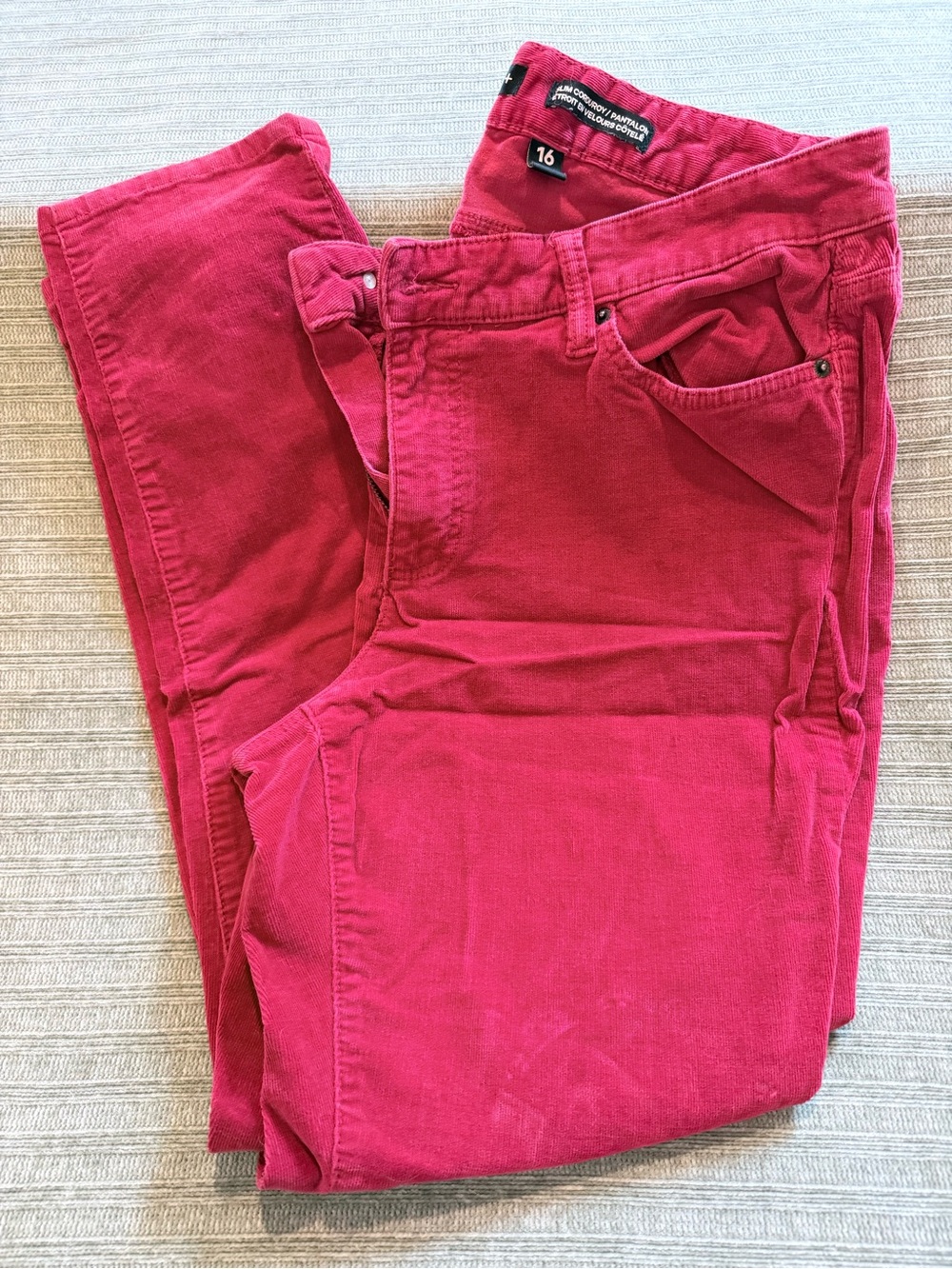 Joe Fresh corduroy pants. Size 16